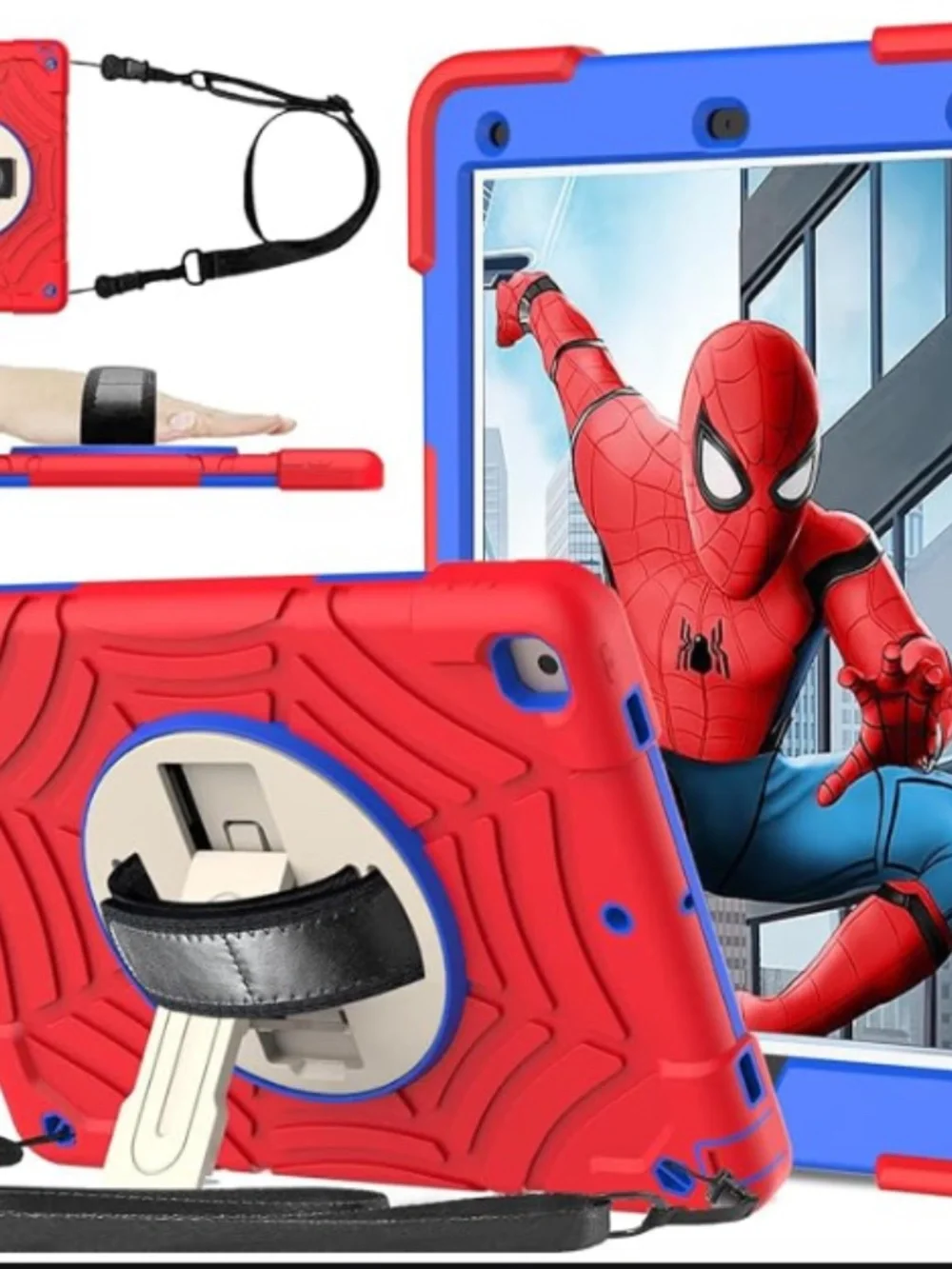 Red & Blue Spider Web Case for iPad 6th/5th Generation Case